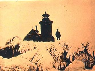 Sand Island Lighthouse in Winter